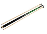 Champion Sport Dark Green Spider Billiards Pool Cue Stick with two shafts (12mm and 13mm), Champion Glove  with a 2X4 Green case