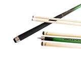 Champion Sport Dark Green Spider Billiards Pool Cue Stick with two shafts (12mm and 13mm), Champion Glove  with a 2X4 Green case