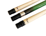 Champion Sport Dark Green Spider Billiards Pool Cue Stick with two shafts (12mm and 13mm), Champion Glove  with a 2X4 Green case
