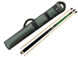 Champion Sport Dark Green Spider Billiards Pool Cue Stick with two shafts (12mm and 13mm), Champion Glove  with a 2X4 Green case