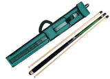 Champion Sport Dark Green Spider Billiards Pool Cue Stick with two shafts (12mm 12.5mm or 13mm), Champion Glove  with a 3X4 Green case
