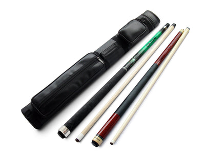 Champion Spider Green Pool Cue Stick, ST-14 Wine Breaking cue, 2X2 Black Case, 2 Glove (18 oz - 21 oz)