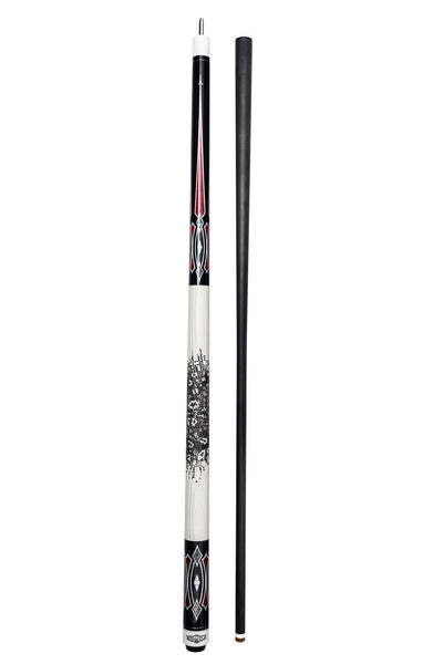 Gator H5-2A  Carbon Fiber 12.4mm Uni-Loc Pool Cue + Hard Case, Joint Protectors, and Playing Glove