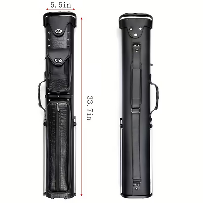 Champion  Leatherette 2x4 Pool Cue Case with Stand(2 Butts 4 Shafts)-  C0427 Black