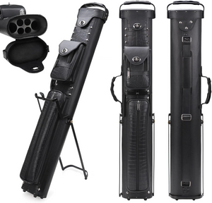 Champion  Leatherette 2x4 Pool Cue Case with Stand(2 Butts 4 Shafts)-  C0427 Black