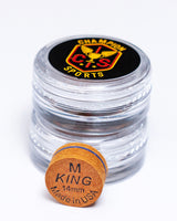 King Pro Cue Tip – Brown 14mm Glue-On Tip |  S / M  Soft / Medium