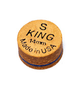 King Pro Cue Tip – Brown 14mm Glue-On Tip |  S / M  Soft / Medium