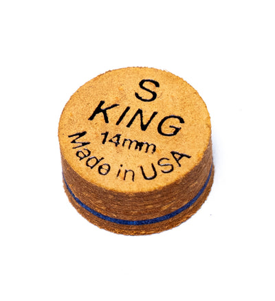 King Pro Cue Tip – Brown 14mm Glue-On Tip |  S / M  Soft / Medium