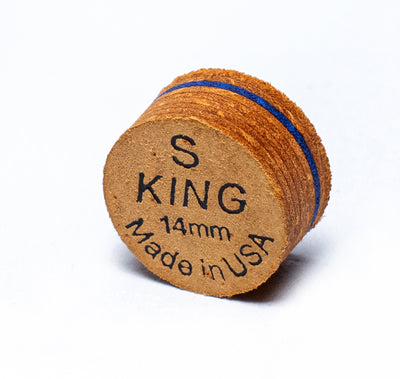 King Pro Cue Tip – Brown 14mm Glue-On Tip |  S / M  Soft / Medium
