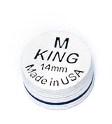 King Pro Cue Tip – White 14mm Glue-On Tip |  S / M  Soft / Medium