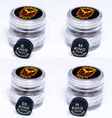 King Pro Cue Tip – Black 14mm Glue-On Tip | SS / S / M / H Super Soft / Soft / Medium and Hard