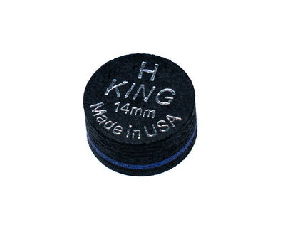 King Pro Cue Tip – Black 14mm Glue-On Tip | SS / S / M / H Super Soft / Soft / Medium and Hard