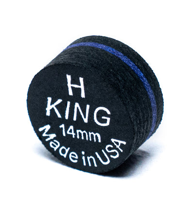 King Pro Cue Tip – Black 14mm Glue-On Tip | SS / S / M / H Super Soft / Soft / Medium and Hard