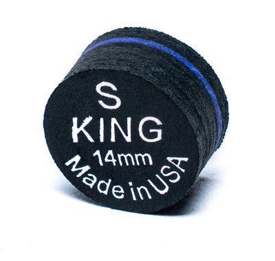 King Pro Cue Tip – Black 14mm Glue-On Tip | SS / S / M / H Super Soft / Soft / Medium and Hard