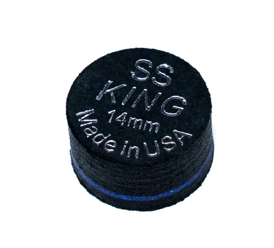 King Pro Cue Tip – Black 14mm Glue-On Tip | SS / S / M / H Super Soft / Soft / Medium and Hard