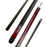 Gator KL-REDA Carbon Fiber 12.4mm or 11.8mm Uni-Loc Pool Cue + Hard Case, Joint Protectors, and Playing Glove