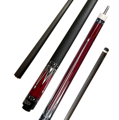 Gator KL-REDA Carbon Fiber 12.4mm or 11.8mm Uni-Loc Pool Cue + Hard Case, Joint Protectors, and Playing Glove