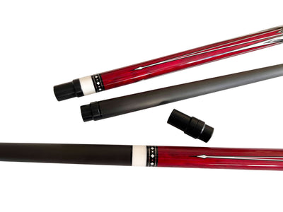 Gator Carbon Fiber Billiard Cue Stick 12.5mm Tip size, A black, white or red hard case, A Champion glove, Model: KL-REDA