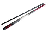 Gator Carbon Fiber Billiard Cue Stick 12.5mm Tip size, A black, white or red hard case, A Champion glove, Model: KL-RED