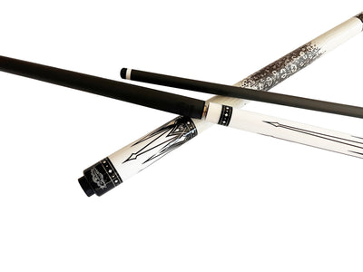 Gator Carbon Fiber Billiard Cue Stick 12.5mm Tip size, A black, white or red hard case, A Champion glove, Model: KL-WH