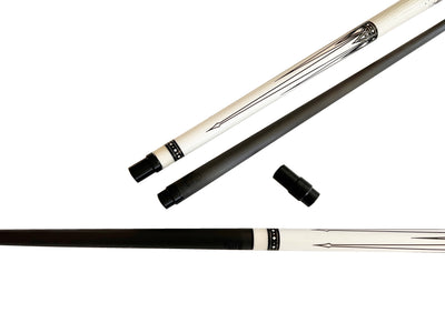Gator Carbon Fiber Billiard Cue Stick 12.5mm Tip size, A black, white or red hard case, A Champion glove, Model: KL-WH