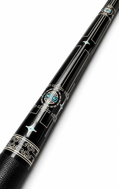 Gator 9-A3  Carbon Fiber 12.4mm Uni-Loc Pool Cue + Hard Case, Joint Protectors, and Playing Glove