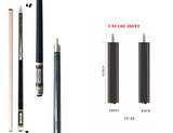 Champion LPC3 Pool Cue Stick Uniloc Joint,Low-Deflection Shaft,Pro Taper,58 inches or 60 inches long, A Joint extension
