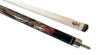 Champion Fire Dragon NDL-3M Billiard Pool Cue 60“ long – Predator Uni-Loc Joint, Low Deflection Shaft, Hard Case, Joint Protectors & Playing Glove