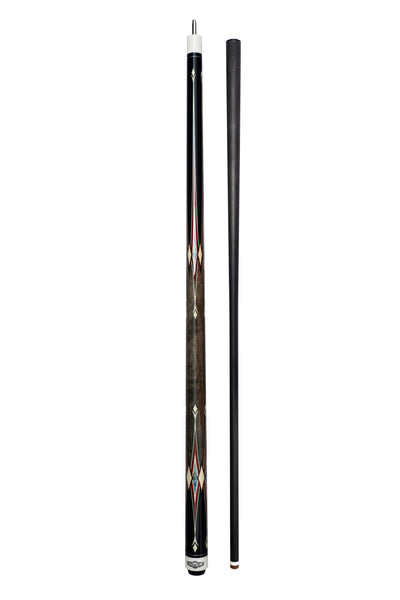 Gator S7-10  Carbon Fiber 12.4mm Uni-Loc Pool Cue + Hard Case, Joint Protectors, and Playing Glove