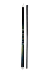 Gator S7-11  Carbon Fiber 12.4mm Uni-Loc Pool Cue + Hard Case, Joint Protectors, and Playing Glove
