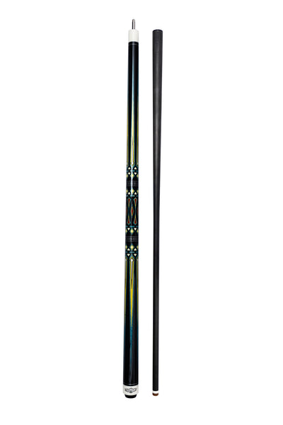 Gator S7-11  Carbon Fiber 12.4mm Uni-Loc Pool Cue + Hard Case, Joint Protectors, and Playing Glove