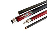 Gator Carbon Fiber Billiard Cue Stick 12.5mm Tip size, A black, white or red hard case, A Champion glove, Model: S7-1
