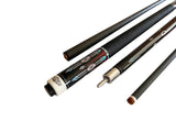 Gator Carbon Fiber Billiard Cue Stick 12.5mm Tip size, A black, white or red hard case, A Champion glove, Model: S7-3