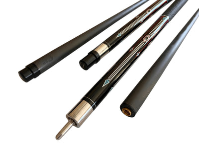 Gator Carbon Fiber Billiard Cue Stick 12.5mm Tip size, A black, white or red hard case, A Champion glove, Model: S7-3