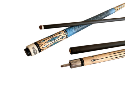 Gator Carbon Fiber Billiard Cue Stick 12.5mm Tip size, A Brown hard case, A Champion glove, Model: S7-6