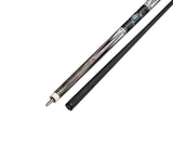 Gator S7-9  Carbon Fiber 12.4mm Uni-Loc Pool Cue + Hard Case, Joint Protectors, and Playing Glove