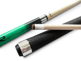 Champion Spider Green Pool Cue Stick, ST-14 Grey Breaking cue, 2X2 Black Case, 2 Glove (18 oz - 21 oz)