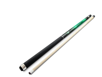 Champion Spider Green Pool Cue Stick, ST-14 Grey Breaking cue, 2X2 Black Case, 2 Glove (18 oz - 21 oz)
