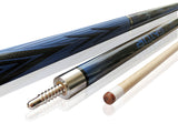 Champion Blue Spider Billiard Pool Cue, Black Nemesis break cue, 2X2 Black Case