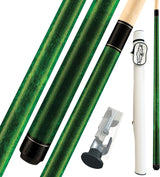 Champion ST14 Green Pool Cue Stick No wrap , A white or Black Pool Case, Champion Glove