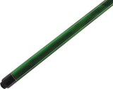 Champion ST14 Green Pool Cue Stick with a Leather painted wrap , A white or Black Pool Case, Champion Glove
