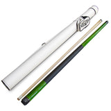 Champion ST14 Green Pool Cue Stick with a Leather painted wrap , A white or Black Pool Case, Champion Glove