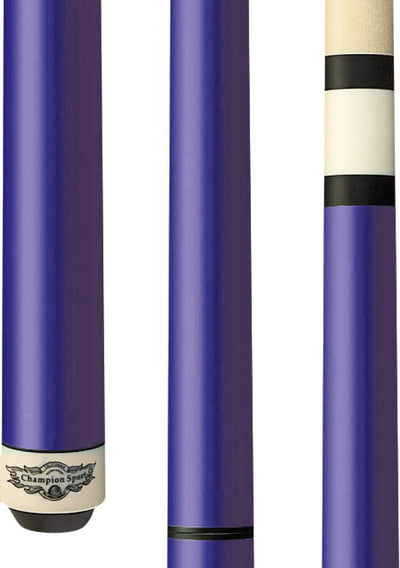 Combo deal ! Champion ST10 Purple pool cue and Jump and break cue, Pro taper,2X2 Cue Case, two Champion Gloves