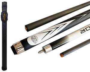 White Spider Carbon Fiber Billiard Cue Stick 12.5mm Tip size, A black hard case, A Champion glove, Model: CK-WT