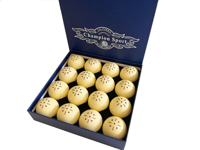 Champion 2-1/4" Billiard Practice Training Pool Cue Ball (black dots, 16 balls/box)