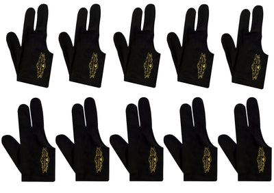 10 Champion Sport Black left Hand Billiards Gloves For Pool Cues