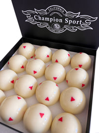 Champion 2-1/4" Billiard Arcos Training Pool Cue Ball with Red Triangles
