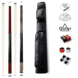 Combo deal! Champion Wine pool cue 11.75mm, ST Grey cue 13mm, 2X3 Case set