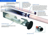 Combo deal! Champion Wine pool cue 11.75mm, ST Grey cue 13mm, 2X3 Case set