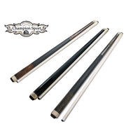 Lot of three pool cues,Champion ST cues Pool Cue Stick, Model: ST14, Champion gloves, three cues tips